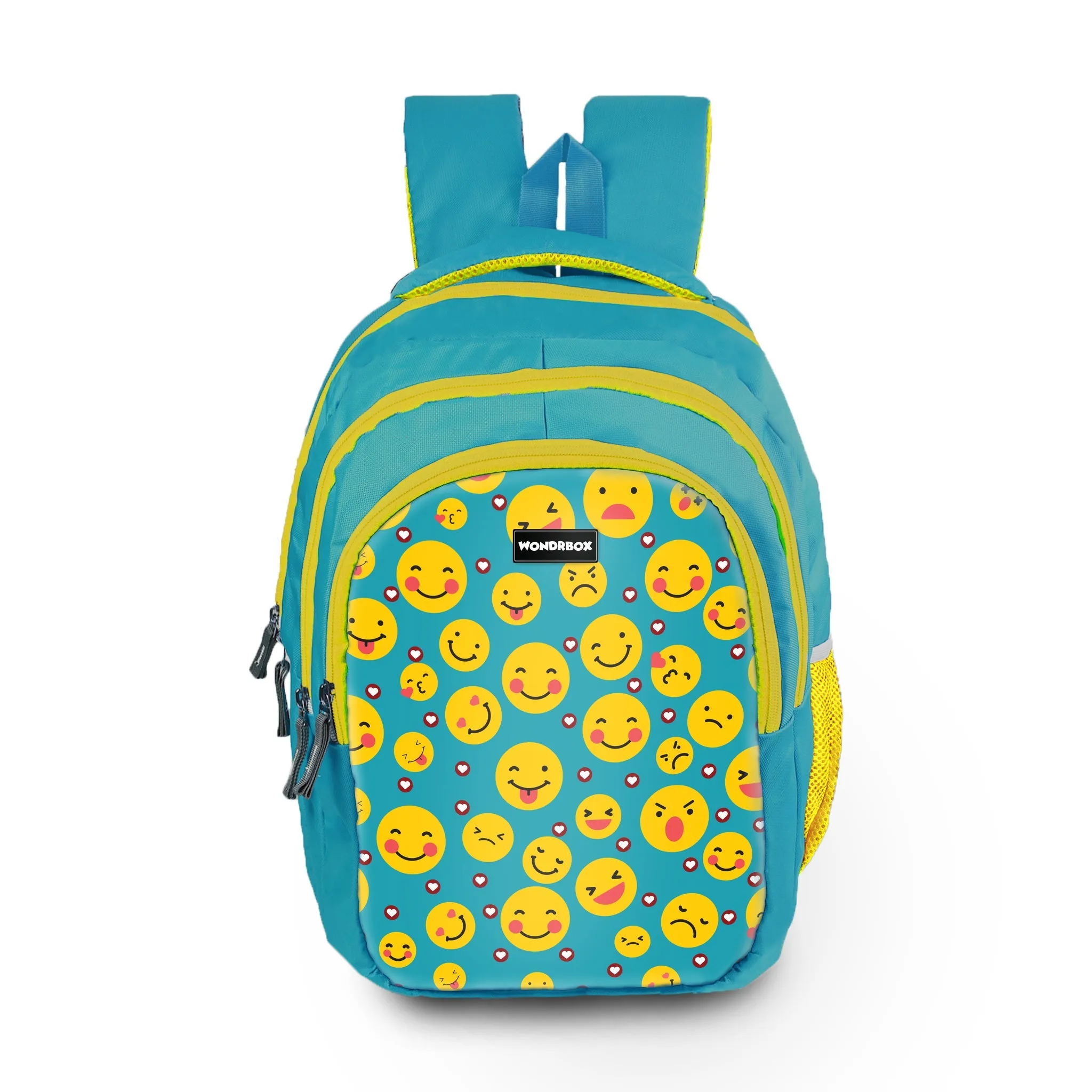 WONDRBOX Emoji School Bag For Boys and Girls Age 8 and above