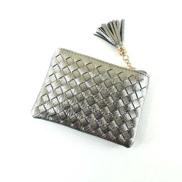Woven Coin Purse w/Key Chain