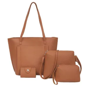 Xiniu women bags set 4 pcs Tote leather women bag small Crossbody bags bolsa feminina Dropshipping#6M
