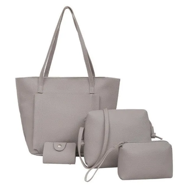 Xiniu women bags set 4 pcs Tote leather women bag small Crossbody bags bolsa feminina Dropshipping#6M