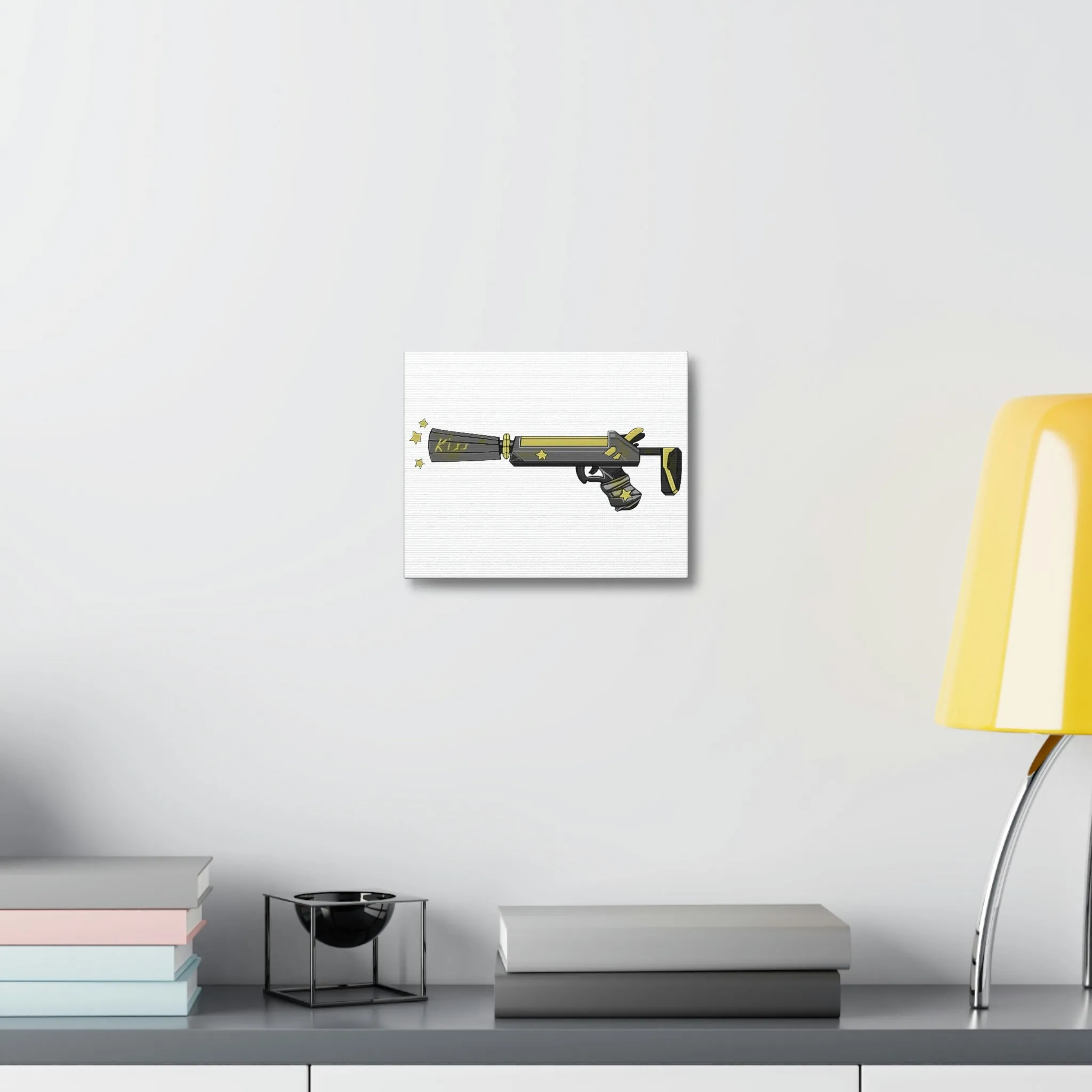 Yellow Weapon Stretched Canvas
